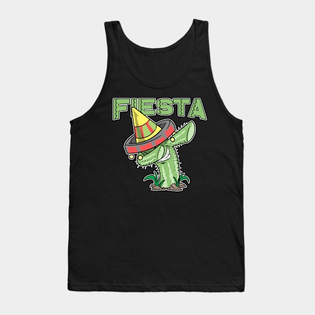 Dabbing Cactus Cinco De Mayo Sombrero Tank Top by ModernMode